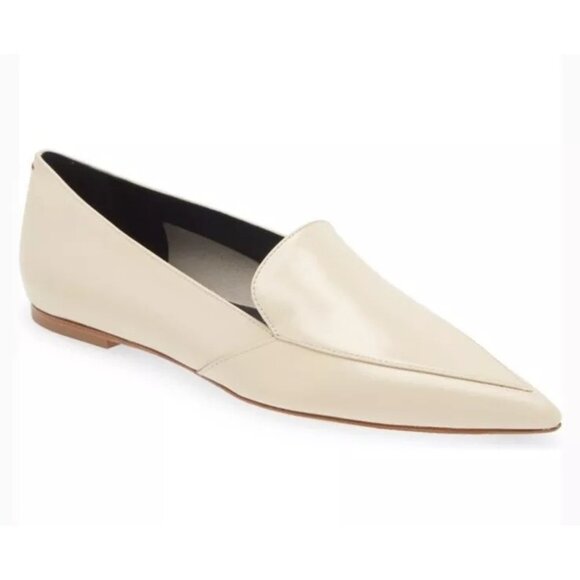NEW Aeyde Martha Pointed Toe Flats Womens 8.5 Minimalist Neutral Contemporary - Picture 1 of 8